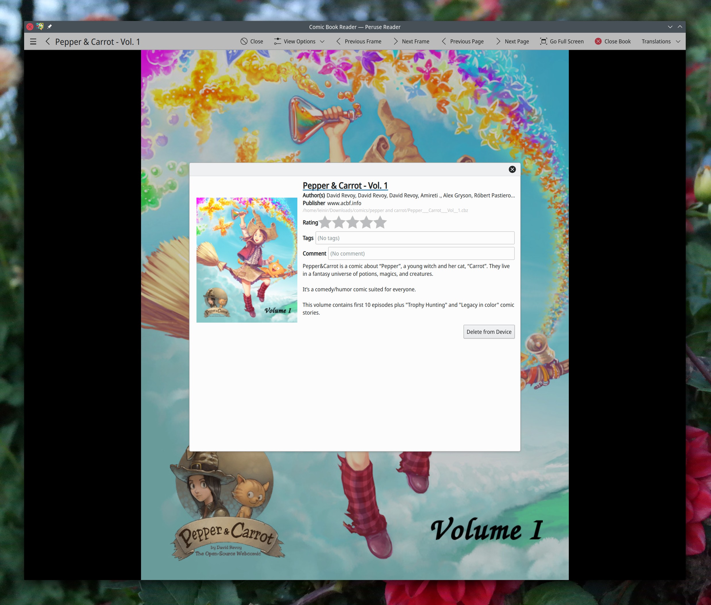 Screenshot of Peruse